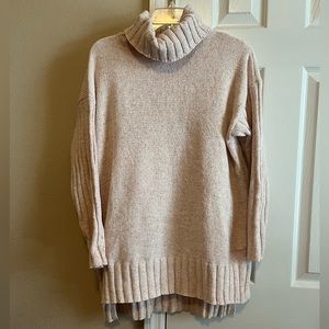 Chico’s Long Chenille Cowlneck Knit Sweater Size 1